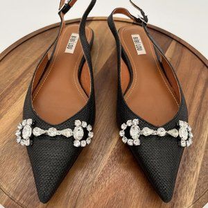 Bibi Lou Ballet Flats Akane Pointed-toe Sandals Ballerinas Size 6 051200BK 37